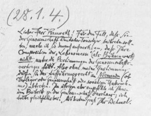 Brief an Konrad Ramrath
