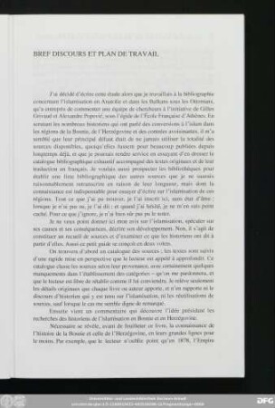Bref Discours Et Plan De Travail