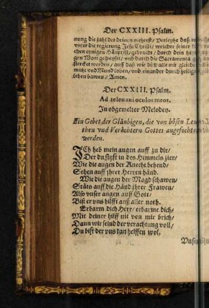 Der CXXIII. Psalm.