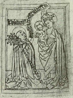 Heiliger Bischof vor Maria mit dem Kinde kniend (Burkhard I. Bischof von Würzburg, 1741-54)