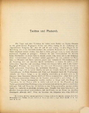 Tacitus und Plutarch
