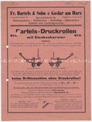 Bartels Druckrollen mit Steckscharnier
