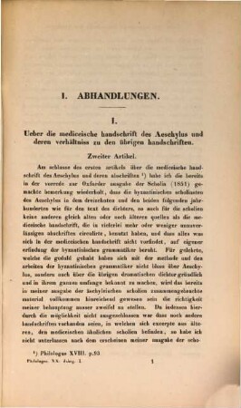 Ueber die mediceische handschrift des Aeschylus und deren abschriften, 2