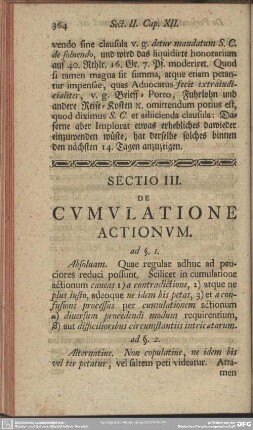 Sectio III. De Cumulatione Actionum