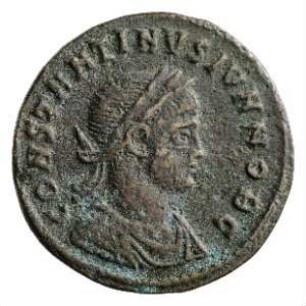 Münze, Follis, Aes 3, 321 n. Chr.