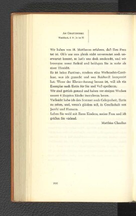 An Gerstenberg Wandsbeck, den 14. Juni 1785