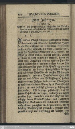 Vom Jahr 1722