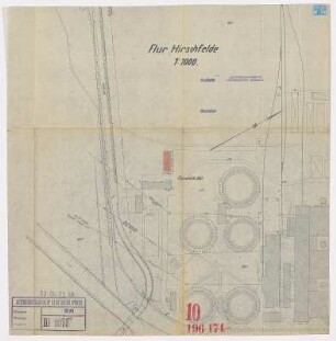 [Lageplan m. Motor- und Fahrradschuppen (?)]