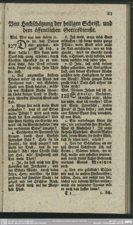 Von Hochschätzung der heiligen Schrift, und dem öffentlichen Gottesdienste