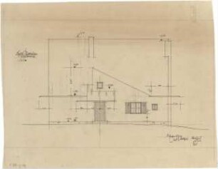 Gsaenger, Gustav; Gauting / Starnberg (Bayern), Schollstr.; Wohnhaus Prof. Füchtbauer, Erweiterung - Nordseite (Ansicht)
