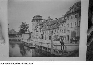 Reproduktion einer Fotografie mit einer Wasserkunst in Leipzig