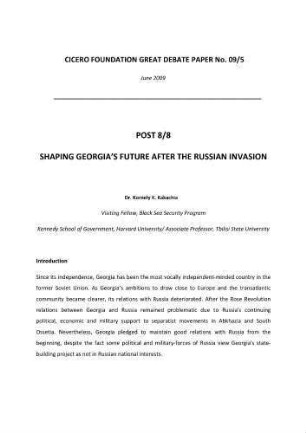 Shaping Georgia's future after the Russian invasion