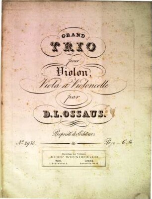 Grand trio : pour violon, viola et violoncelle