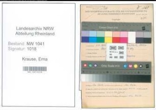 Entnazifizierung Erna Krause , geb. 03.04.1914 ()
