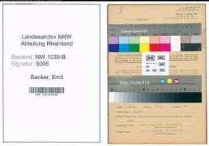 Entnazifizierung Emil Becker , geb. 10.02.1891 (Handlungsbevollmaechtigter)