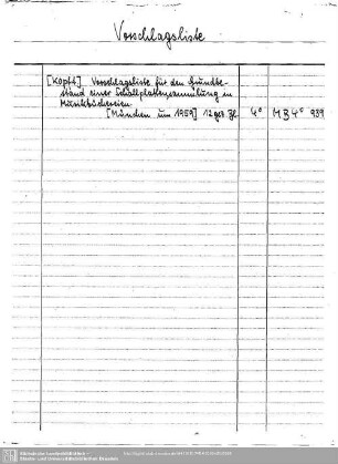 Vorschlagsliste