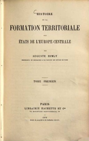 Histoire de la formation territoriale des états de l'Europe centrale, 1