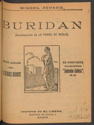 Buridán : (continuación de La torre de Nesle)