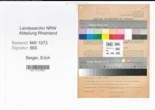 Entnazifizierung Erich Seiger , geb. 05.01.1906 (Landwirt)