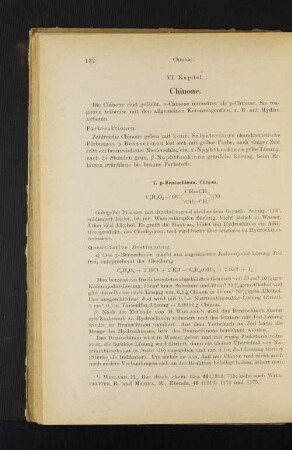 VI. Kapitel. Chinone.
