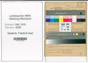 Entnazifizierung Friedrich Karl Spalleck , geb. 19.09.1905 (Bergingenieur)