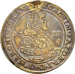 Vergoldeter Halbtaler des Erzbistums Magdeburg, 1579