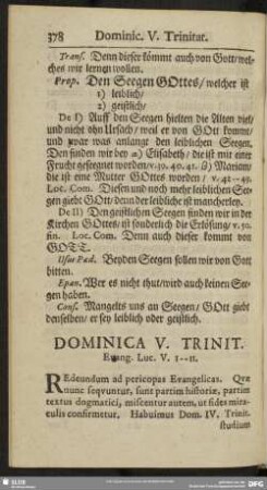 Dominica V. Trinit. Evang. Luc. 1-11