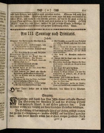 621-624, Inhalt; Eingang; Evangelium