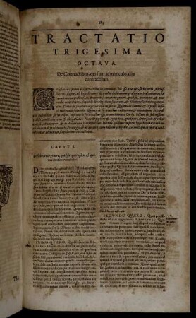 Tractatio Trigesima Octava. De Contractibus, qui sunt adminiculo aliis contractibus.