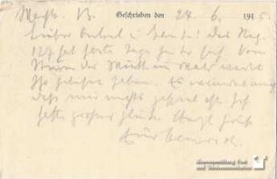 Heinrich Armstroff an Verwandte am 24.06.1915 (3.2002.9139)