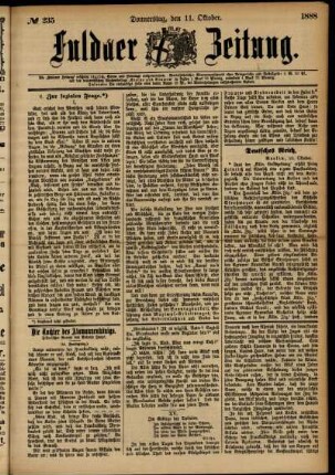 Ausgabe vom Donnerstag, den 11. Oktober 1888.