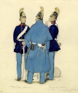 Uniformbild, Gardeinfanteristen der dänischen Armee (1848-1851)