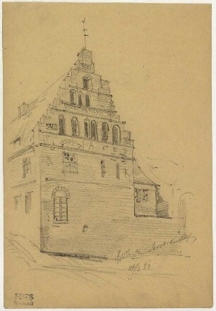 Gebäude am Jakobikirchhof in Rostock, Giebelfront