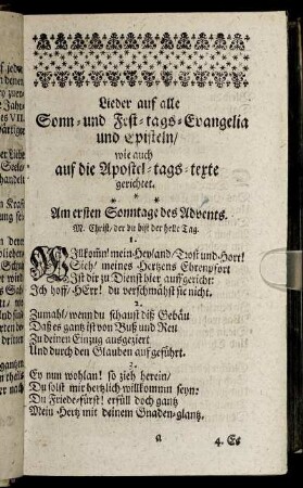 Lieder auf alle Sonn- und Fest-tags-Evangelia und Episteln/ wie auch auf die Apostel-tags-texte gerichtet.