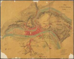 Plan der Stadt und Befestigung von Lyon
