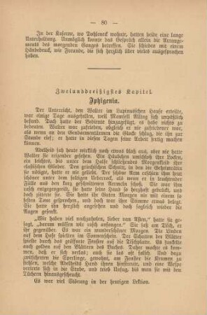 Zweiunddreißigstes Kapitel. Iphigenia