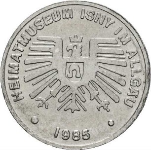 Medaille auf das Heimatmuseum Isny, 1985