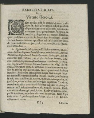 Exercitatio XIV. De Virtute Heroica.