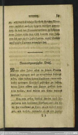 Neunundzwanzigster Brief