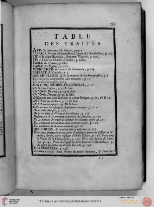 Table des traités
