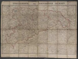 Specialkarte vom Königreich Sachsen