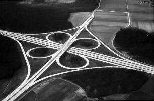 Freiburg: Autobahnkleeblatt, Freiburg Mitte