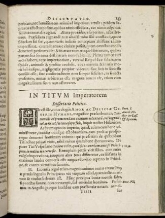 In Titum Imperatorem Dissertatio Politica.