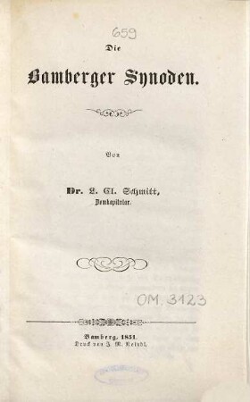 Die Bamberger Synoden