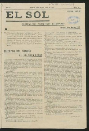 Cuentos del simorg : El Salomón negro