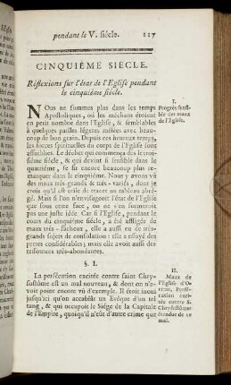 Cinquième Siècle. - Sixième Siècle.