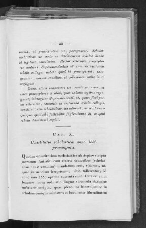 Cap. X. Constitutio scholastica anno 1556 promulgata.