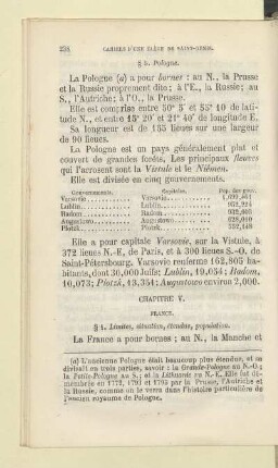 Chapitre V. France