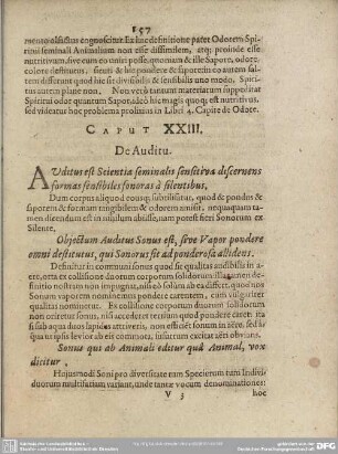 Caput XXIII. De Auditu