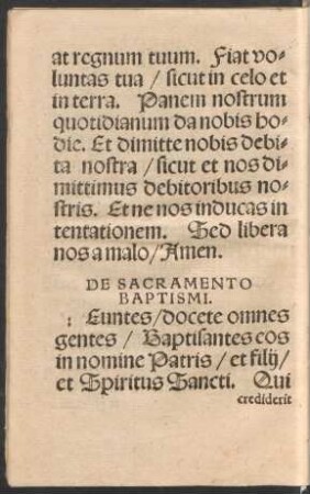 De Sacramento Baptismi.